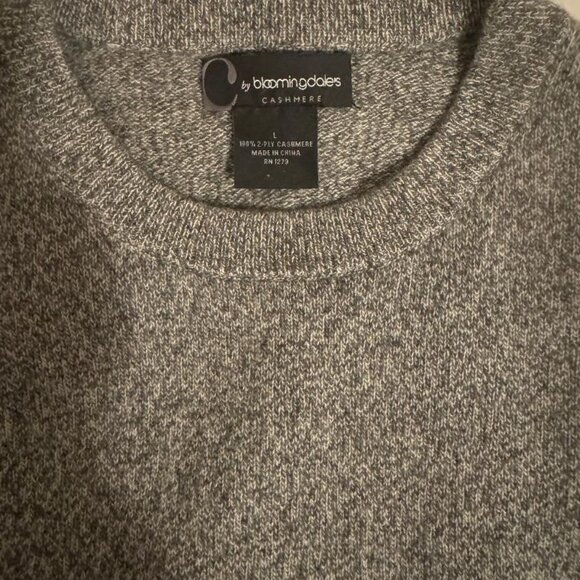 C by Bloomingdale's mens cashmere marble knit sweater, L - Picture 5 of 5